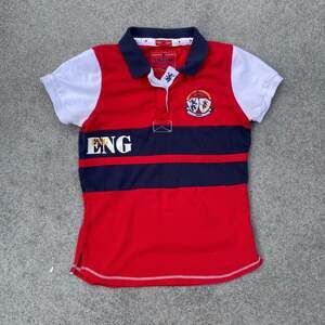 England Victorious Women's Colorblock Polo Shirt Navy Red White